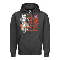 Charcoal Heather patience a dash of kindness Zipper Hoodie - NancyCooperArtShop