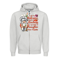 Dove Grey patience a dash of kindness Zipper Hoodie - NancyCooperArtShop