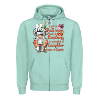 Seafoam patience a dash of kindness Zipper Hoodie - NancyCooperArtShop