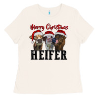 Bone Merry Christmas Heifers Ladies Tee - RanaPortraitStore