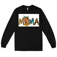 Black Western Cow Red Angus Mama Long Sleeve Tee - LillyAllenDesigns