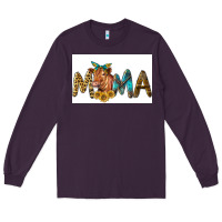 Plum Western Cow Red Angus Mama Long Sleeve Tee - LillyAllenDesigns