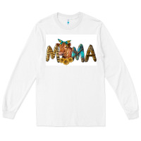White Western Cow Red Angus Mama Long Sleeve Tee - LillyAllenDesigns