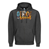 Charcoal Heather office squad Zipper Hoodie - NancyCooperArtShop