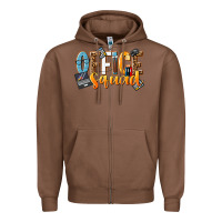 Chestnut office squad Zipper Hoodie - NancyCooperArtShop