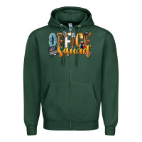 Sports Green office squad Zipper Hoodie - NancyCooperArtShop