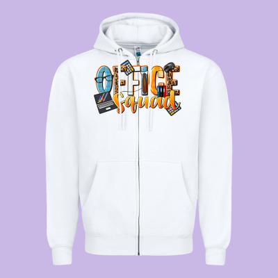 Office Squad Zipper Hoodie Designed By Nancycooperartshop
