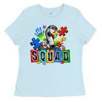 Baby Blue soccer support squad autism Ladies Tee - Zillion Design Studio