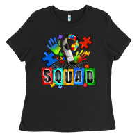 Black soccer support squad autism Ladies Tee - Zillion Design Studio