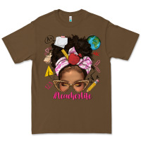 Cacao afro messy bun teacherlife Premium Tee - texasbilliewilder