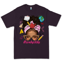Plum afro messy bun teacherlife Premium Tee - texasbilliewilder
