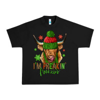 Black i'm freakin freezin christmas long haired cow Urban Heavy Tee - Jasminsmagicworld