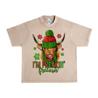 French Oak i'm freakin freezin christmas long haired cow Urban Heavy Tee - Jasminsmagicworld
