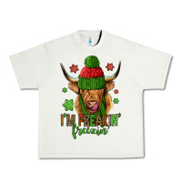 Pistachio i'm freakin freezin christmas long haired cow Urban Heavy Tee - Jasminsmagicworld