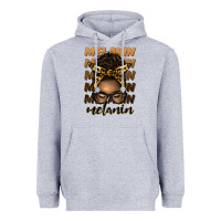 Heather Grey melanin afro messy bun Heavyweight Hoodie - Artiststas