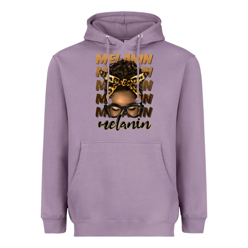 Melanin Afro Messy Bun Heavyweight Hoodie by Artiststas | Teevron