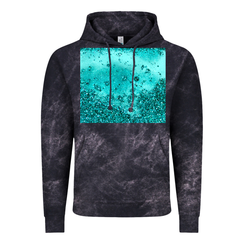 Turquoise Glitter Vintage Hoodie by JahusDesignShop | Teevron