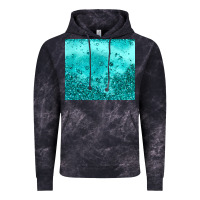 Cloud Black turquoise glitter Vintage Hoodie - JahusDesignShop