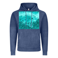 Vintage Denim turquoise glitter Vintage Hoodie - JahusDesignShop