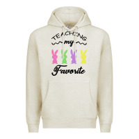 Oatmeal Heather Teaching My Favorite Bunny Premium Hoodie - Bettercallsaul