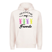 Pale Pink Teaching My Favorite Bunny Premium Hoodie - Bettercallsaul