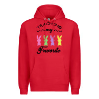 Red Teaching My Favorite Bunny Premium Hoodie - Bettercallsaul
