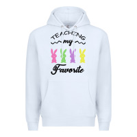 White Teaching My Favorite Bunny Premium Hoodie - Bettercallsaul
