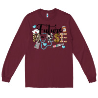 Burgundy Western Future Nurse Long Sleeve Tee - LillyAllenDesigns