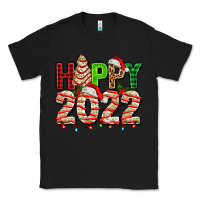 Black happy 2022 with christmas tree cake Classic Tee - AdoDesignShop