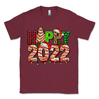 Burgundy happy 2022 with christmas tree cake Classic Tee - AdoDesignShop