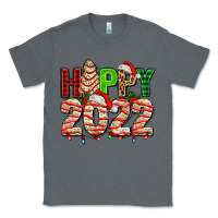 Charcoal Heather happy 2022 with christmas tree cake Classic Tee - AdoDesignShop