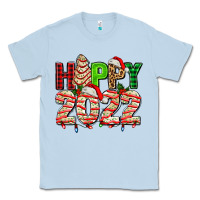 Dusty Blue happy 2022 with christmas tree cake Classic Tee - AdoDesignShop