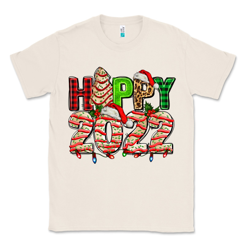 Happy 2022 With Christmas Tree Cake Classic Tee by AdoDesignShop | Teevron