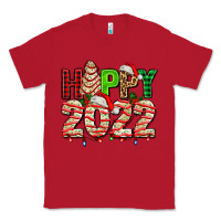 Red happy 2022 with christmas tree cake Classic Tee - AdoDesignShop