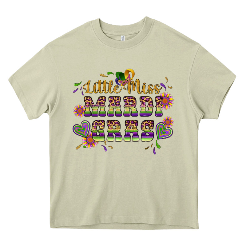 Little Miss Mardi Gras Heavy Core Tee by Artiststas | Teevron