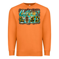 Carrot bee kind with sunflower and leopard background Premium Sweatshirt - Artiststas