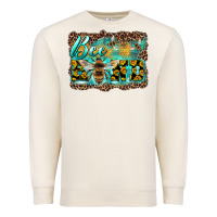 Sandshell bee kind with sunflower and leopard background Premium Sweatshirt - Artiststas