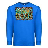 True Royal bee kind with sunflower and leopard background Premium Sweatshirt - Artiststas