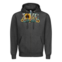 Charcoal Heather love like jesus sunflowers Zipper Hoodie - NancyCooperArtShop