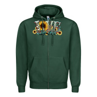 Sports Green love like jesus sunflowers Zipper Hoodie - NancyCooperArtShop