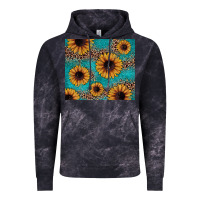 Cloud Black sunflower turquoise glitter Vintage Hoodie - JahusDesignShop