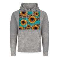 Cloud Rock sunflower turquoise glitter Vintage Hoodie - JahusDesignShop
