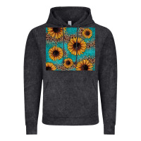 Sunflower Turquoise Glitter Vintage Hoodie | Teevron