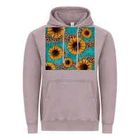 Vintage Zinc sunflower turquoise glitter Vintage Hoodie - JahusDesignShop