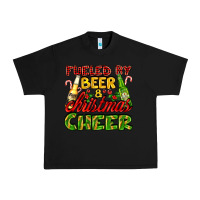 Black fueled by beer and christmas cheer with beer bottles Urban Heavy Tee - AdoDesignShop