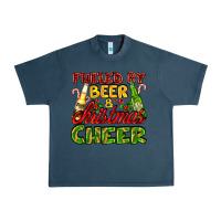 Midnight Navy fueled by beer and christmas cheer with beer bottles Urban Heavy Tee - AdoDesignShop