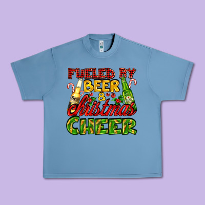 Fueled By Beer And Christmas Cheer With Beer Bottles Urban Heavy Tee Designed By Adodesignshop