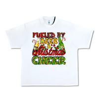White fueled by beer and christmas cheer with beer bottles Urban Heavy Tee - AdoDesignShop