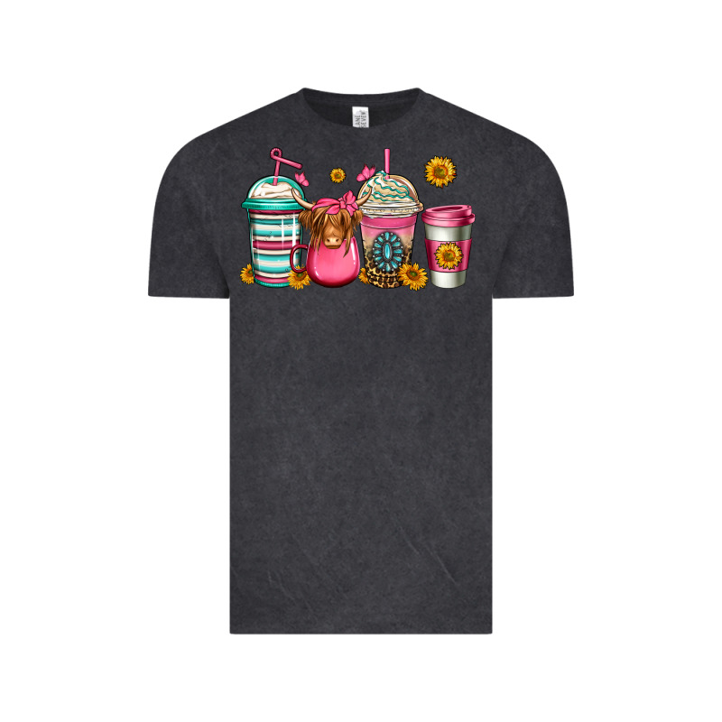 Longhaired Cow Coffee Cups Vintage Tee by Jasminsmagicworld | Teevron