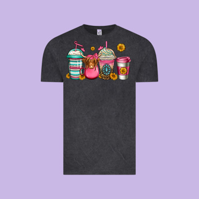 Longhaired Cow Coffee Cups Vintage Tee Designed By Jasminsmagicworld